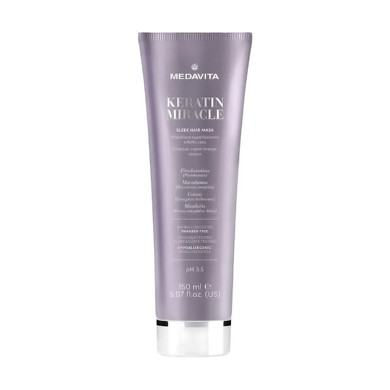 Розгладжувальна маска для волосся Medavita Keratin Miracle Sleek Hair Mask, 150 мл